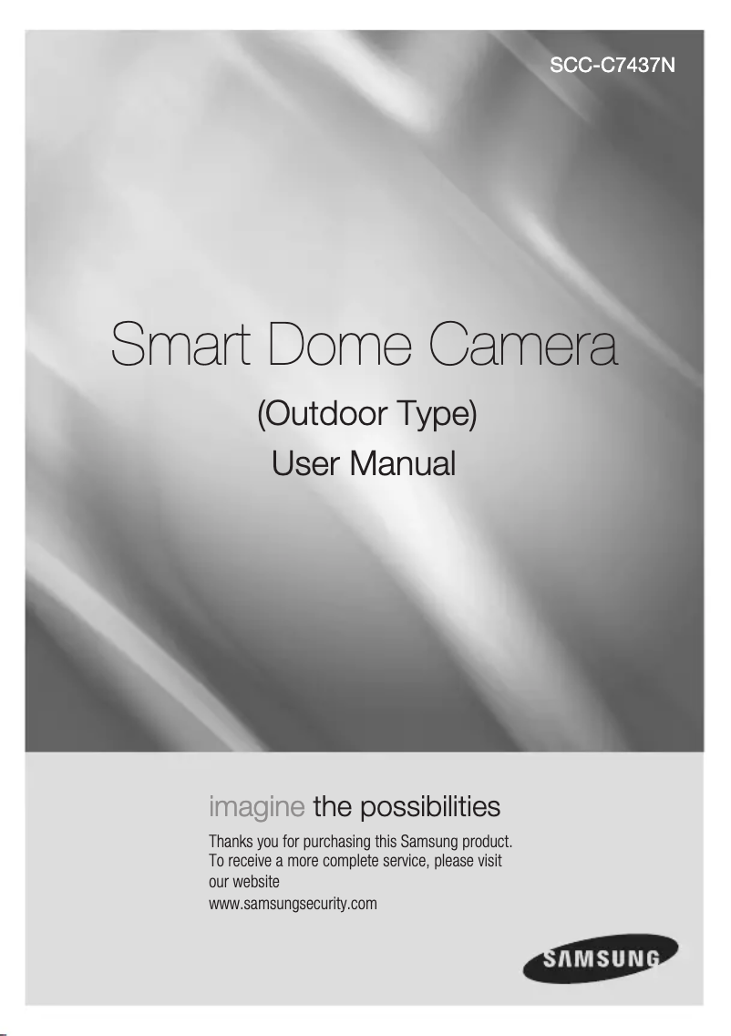 Page 1 de la notice Manuel utilisateur Samsung SCC-C7437P