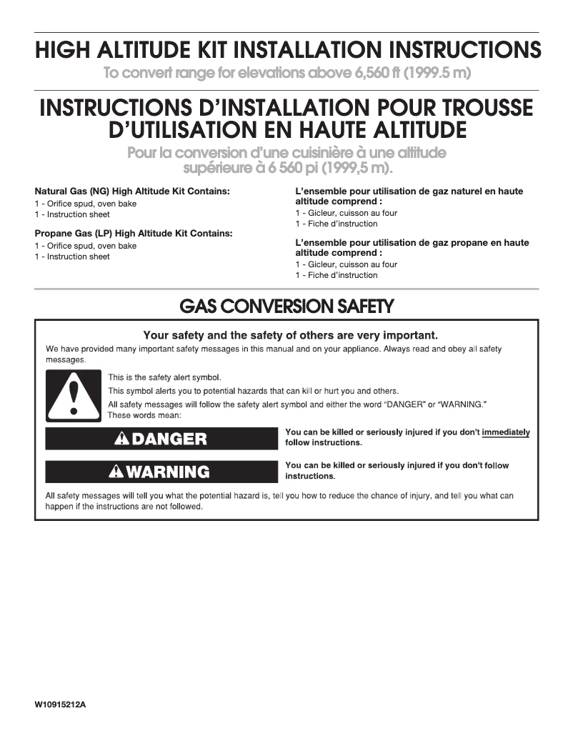 Page 1 of the manual User Manual Whirlpool W10915235