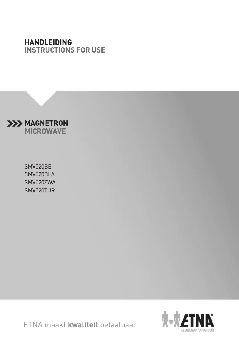 Page 1 de la notice Manuel utilisateur Etna SMV520TUR