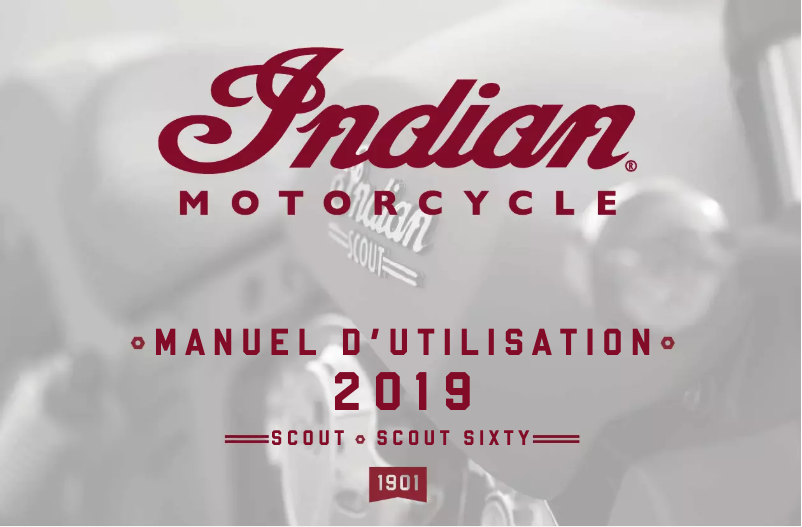Page 1 de la notice Manuel utilisateur Indian Scout (2019)