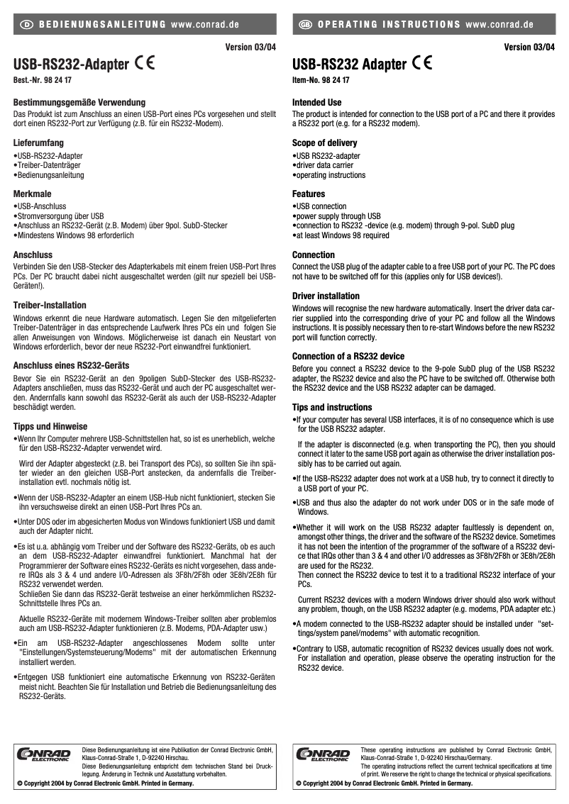Page n°1 - Manuel utilisateur Manhattan 205146