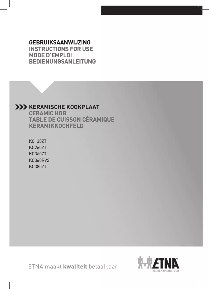 Image de la première page du manuel de l'appareil KC130ZT