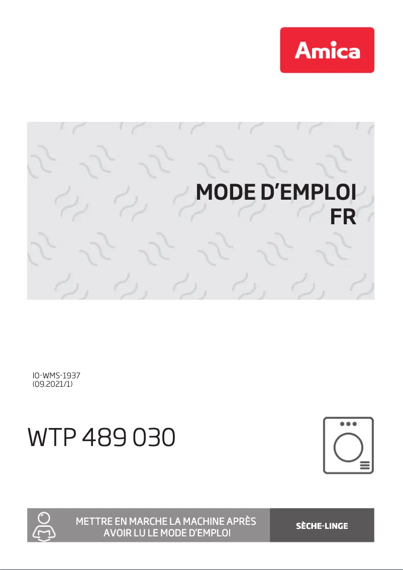 Image de la première page du manuel de l'appareil WTP 489 030