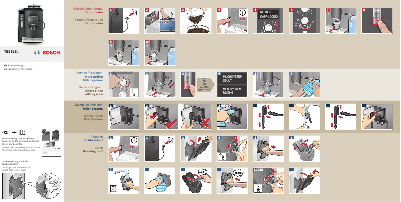 Image de la première page du manuel de l'appareil VeroCafe LattePro TES51551DE