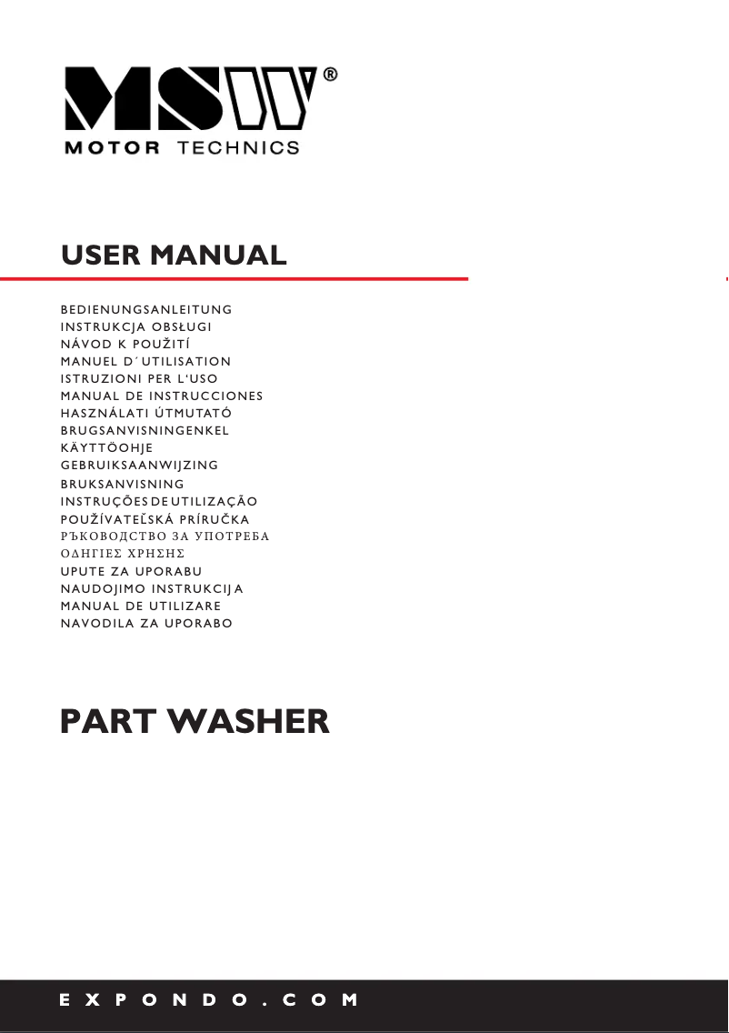 Página 1 del manual Manual de usuario MSW MSW-WPW-20