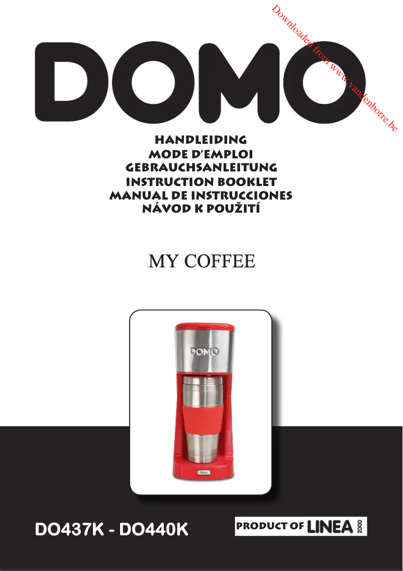 Image de la première page du manuel de l'appareil MyCoffee