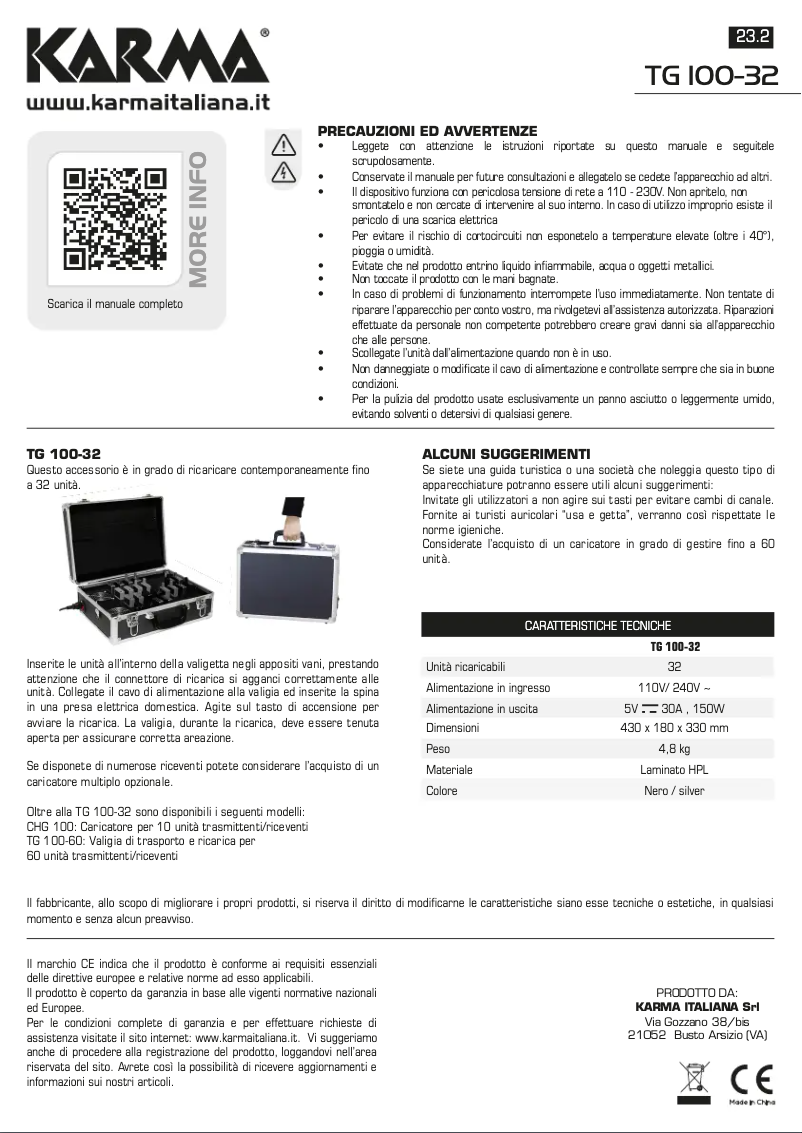 Image de la première page du manuel de l'appareil TG 100-32