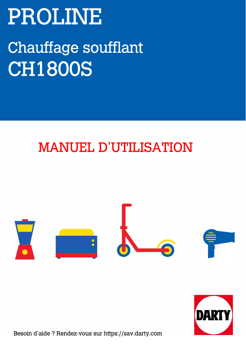 Page n°1 - Manuel utilisateur Proline CH1800S