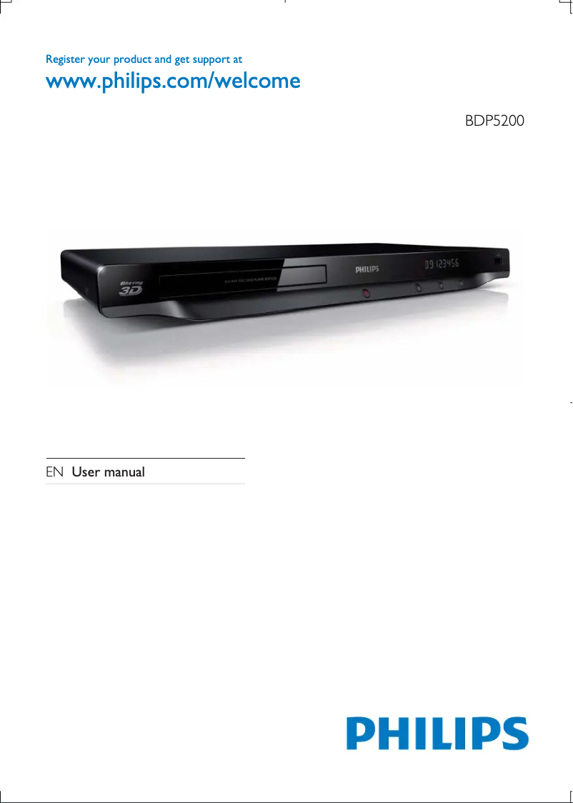 Image de la première page du manuel de l'appareil BDP5200X