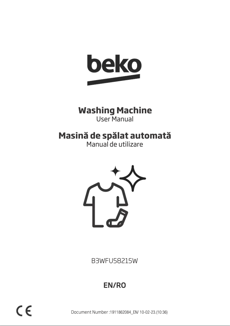 Page 1 de la notice Manuel utilisateur Beko B3WFU58215W
