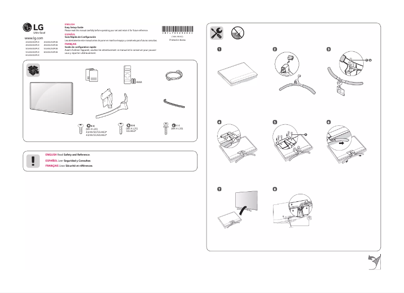 Image de la première page du manuel de l'appareil 43UK6250PUB