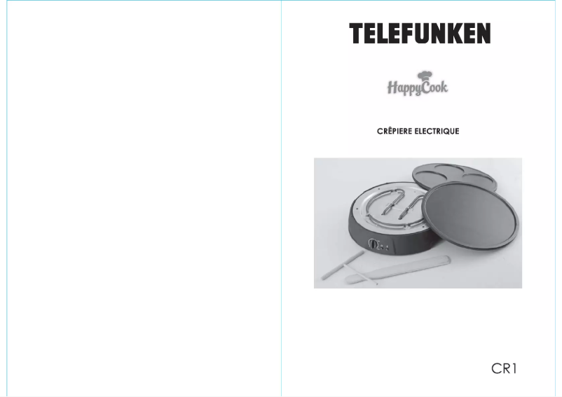 Page 1 de la notice Manuel utilisateur Telefunken HappyCook CR-1BL