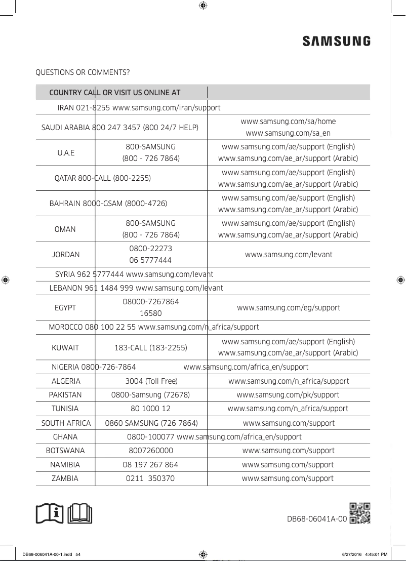 Page 1 de la notice Manuel utilisateur Samsung AR18KCFHGWKNGA