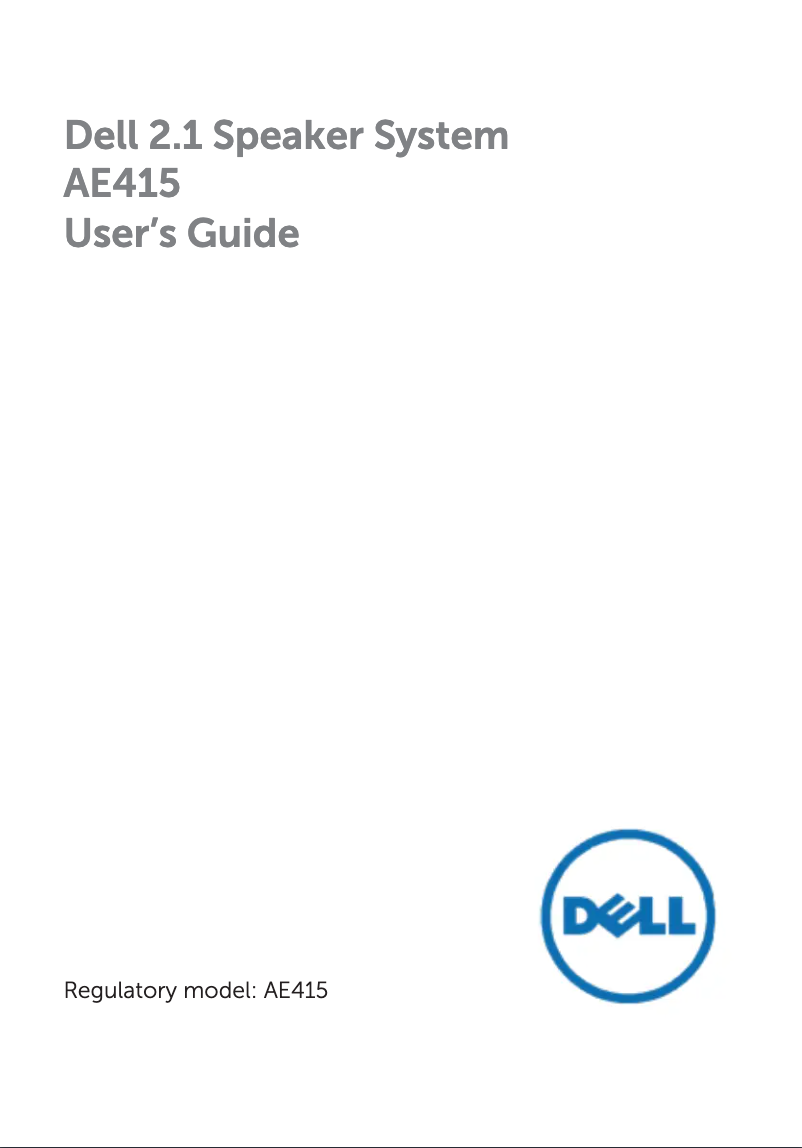 Página 1 del manual Manual de usuario Dell AE415