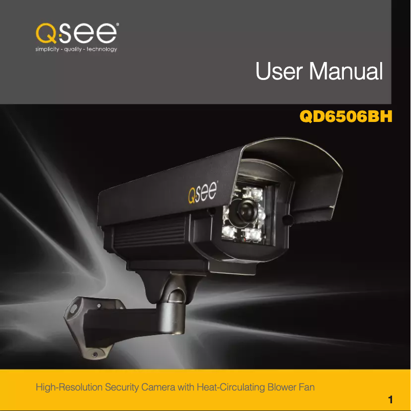 Page n°1 - Manuel utilisateur Q-See QD6506BH