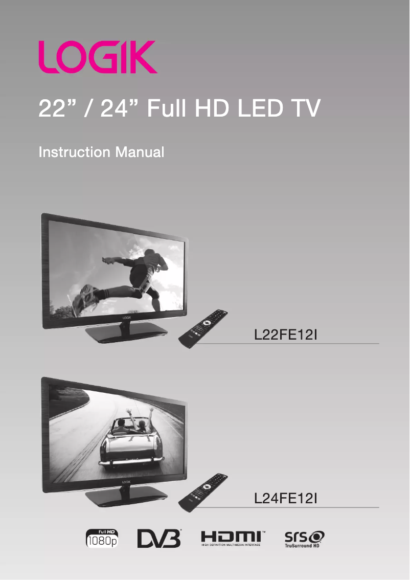 Page 1 de la notice Manuel utilisateur Logik L24FE12I