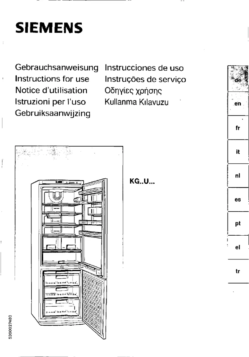 Page n°1 - Manuel utilisateur Siemens KG44U190GB
