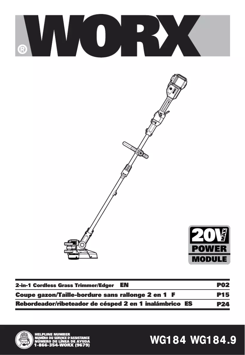 Página 1 del manual Manual de usuario Worx WG184.9
