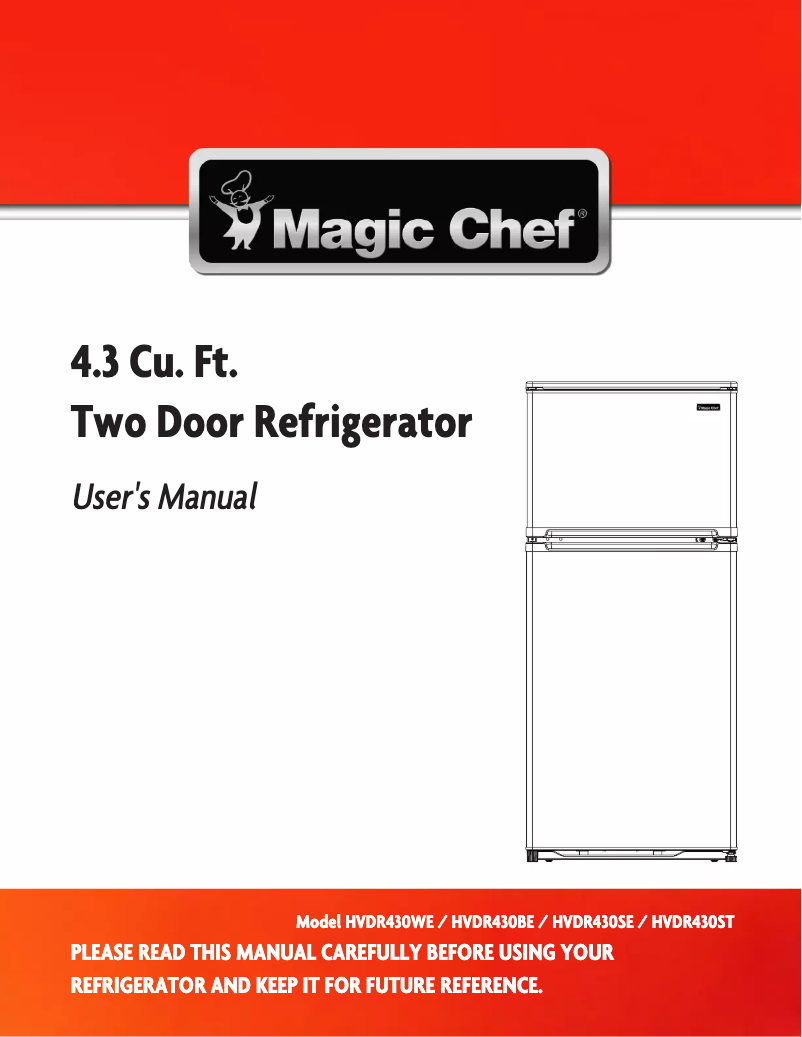 Page 1 de la notice Manuel utilisateur Magic Chef HVDR430WE