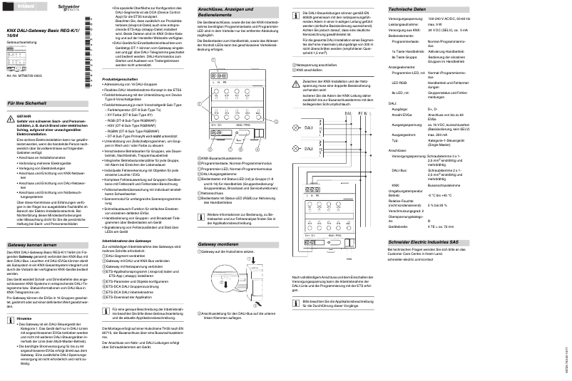 Página 1 del manual Manual de usuario Schneider MTN6725-0003