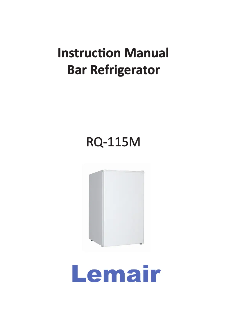 Page n°1 - Manuel utilisateur Lemair RQ-115M