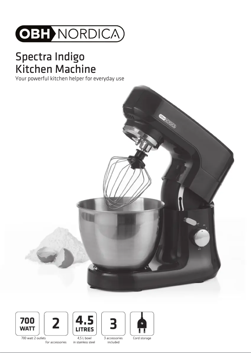 Page 1 de la notice Manuel utilisateur OBH Nordica 6690 Spectra Indigo