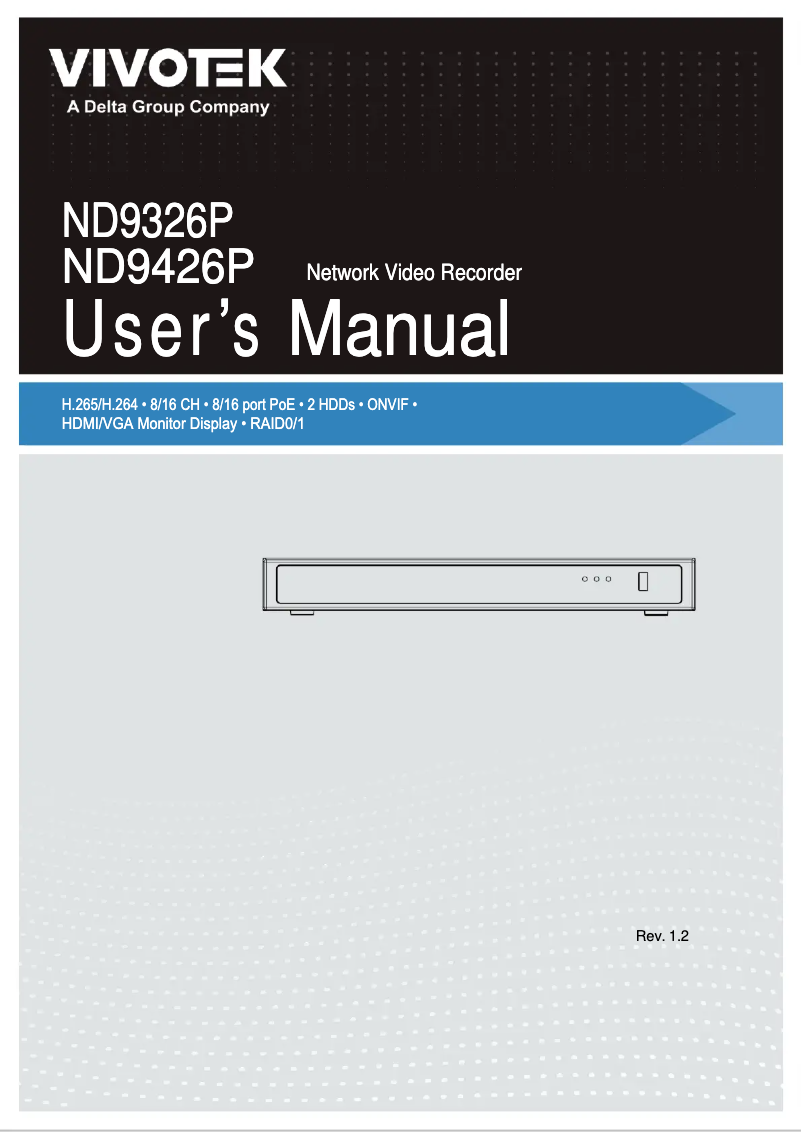 Image de la première page du manuel de l'appareil ND9426P
