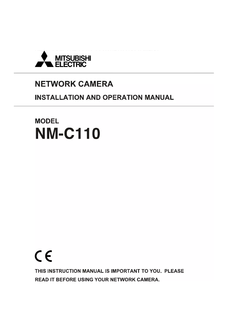 Page 1 de la notice Manuel utilisateur Mitsubishi NM-C110