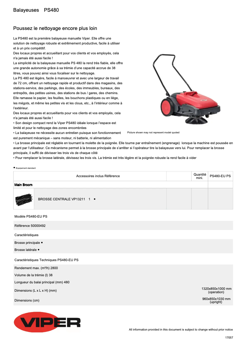 Image de la première page du manuel de l'appareil Viper PS480