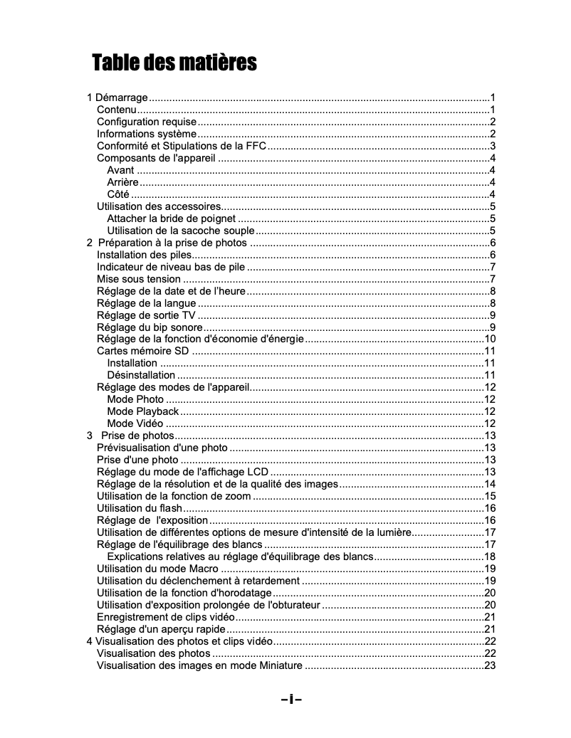 Page 1 de la notice Manuel utilisateur Daitsu DF410Z
