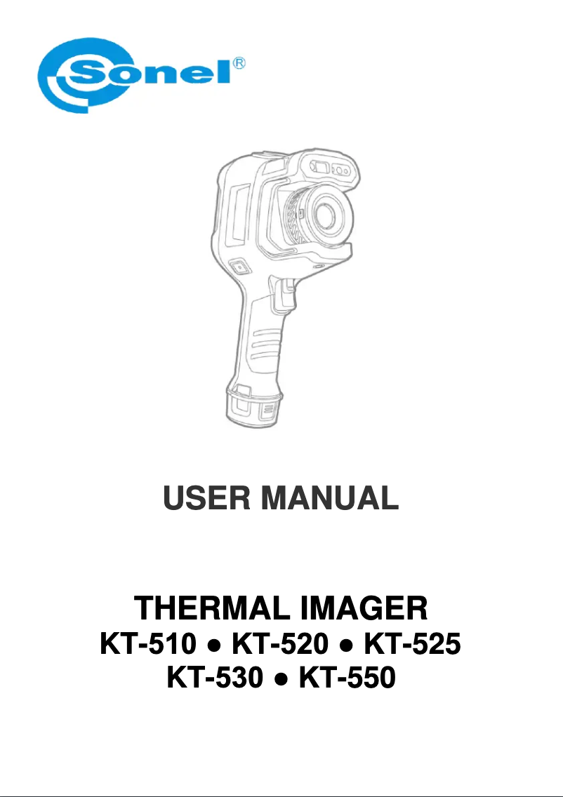 Page 1 de la notice Manuel utilisateur Sonel KT-510