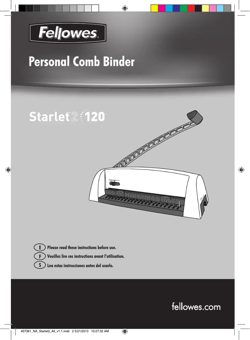 Image de la première page du manuel de l'appareil Starlet2 120