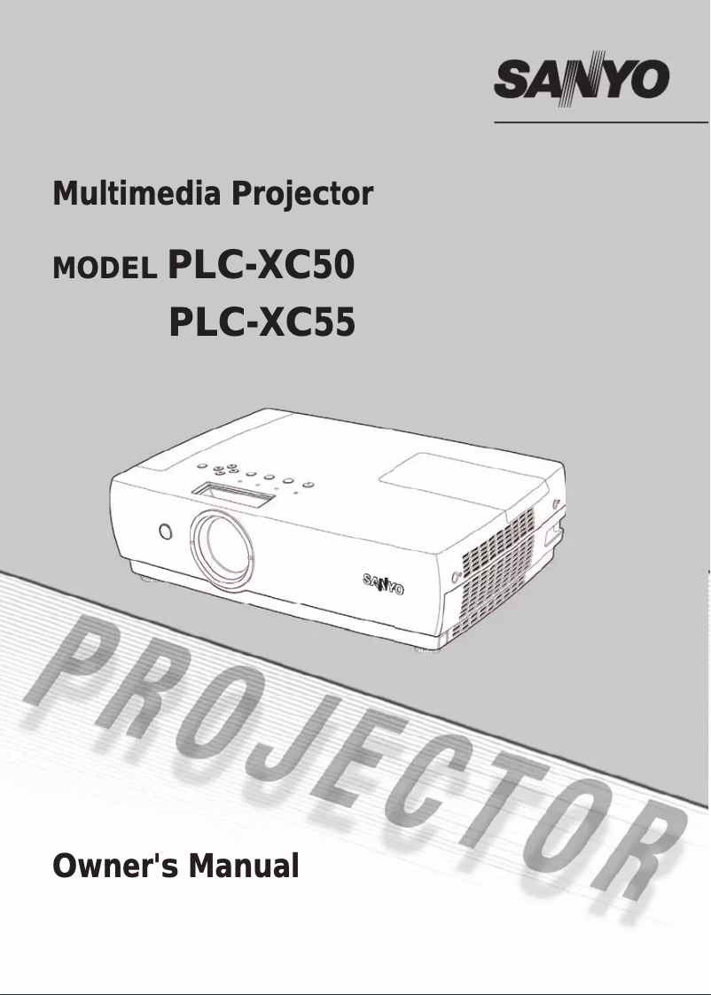 Image de la première page du manuel de l'appareil PLC-XC55