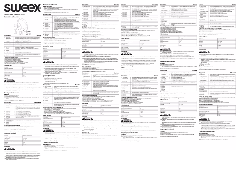 Page 1 de la notice Manuel utilisateur Sweex SWBTHS100