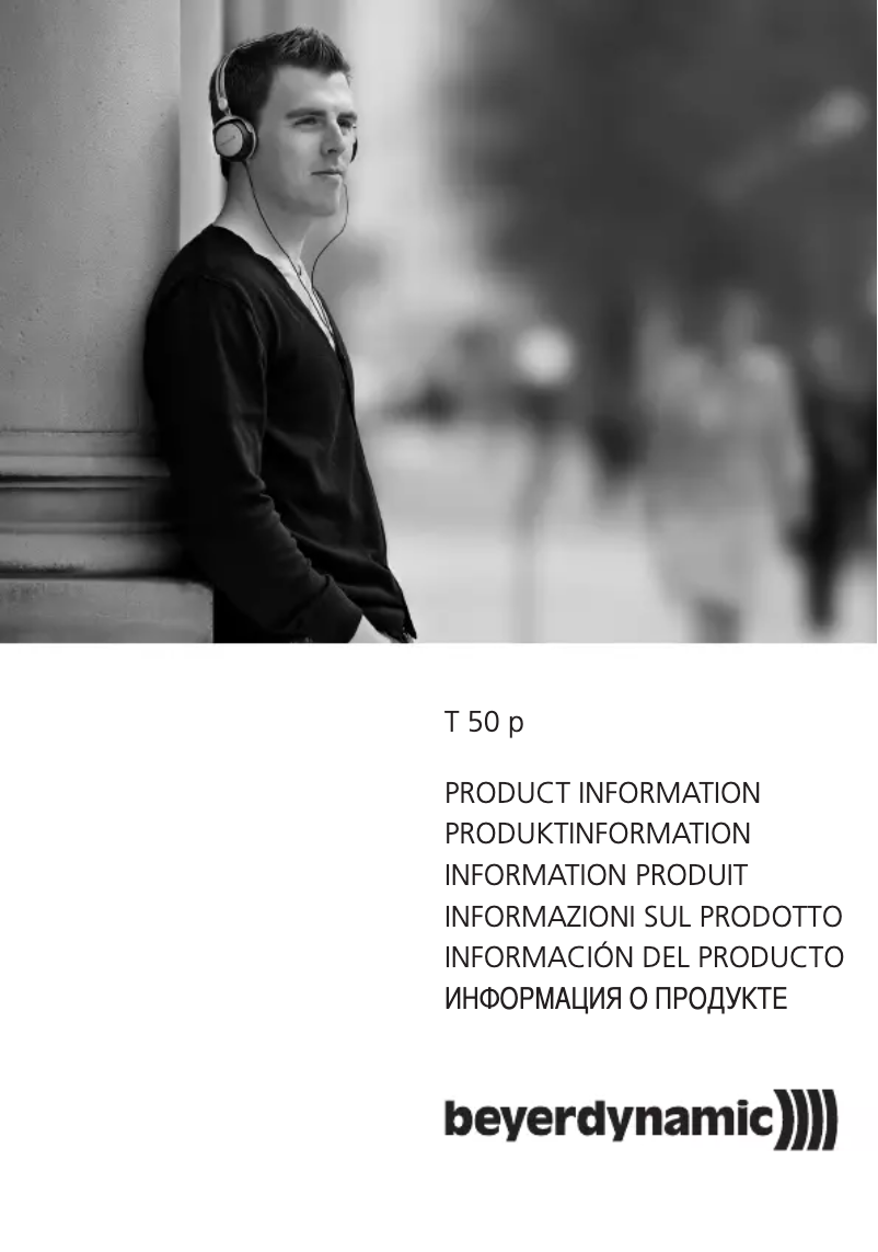 Page 1 de la notice Manuel utilisateur Beyerdynamic T 50 p
