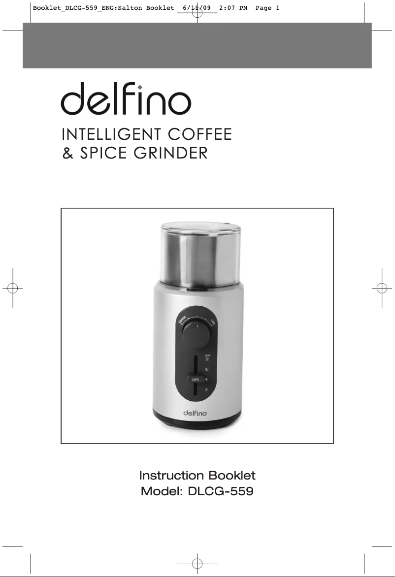 Page 1 de la notice Manuel utilisateur Toastess Delfino DLCG-559