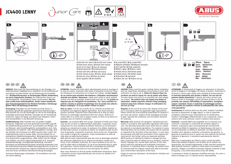 Page 1 de la notice Manuel utilisateur Abus JC4400