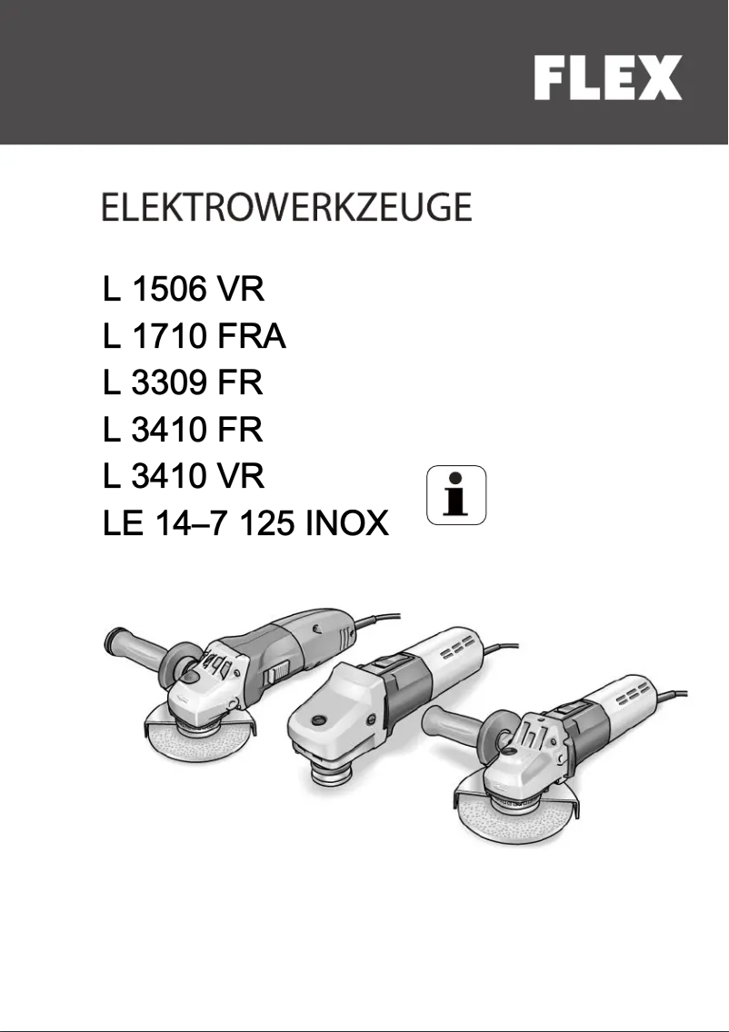 Page 1 de la notice Manuel utilisateur Flex LE 14-7 125 INOX