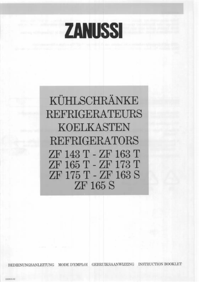 Image de la première page du manuel de l'appareil ZF163S