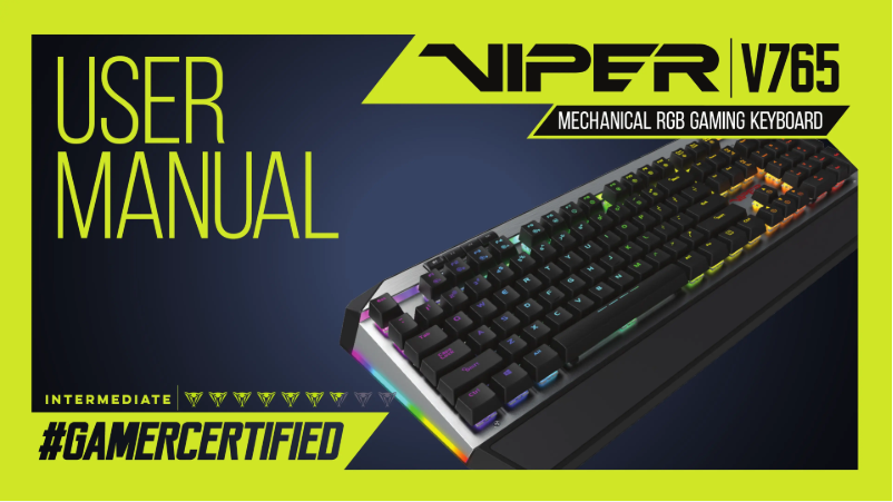 Page 1 de la notice Manuel utilisateur Patriot Viper V765