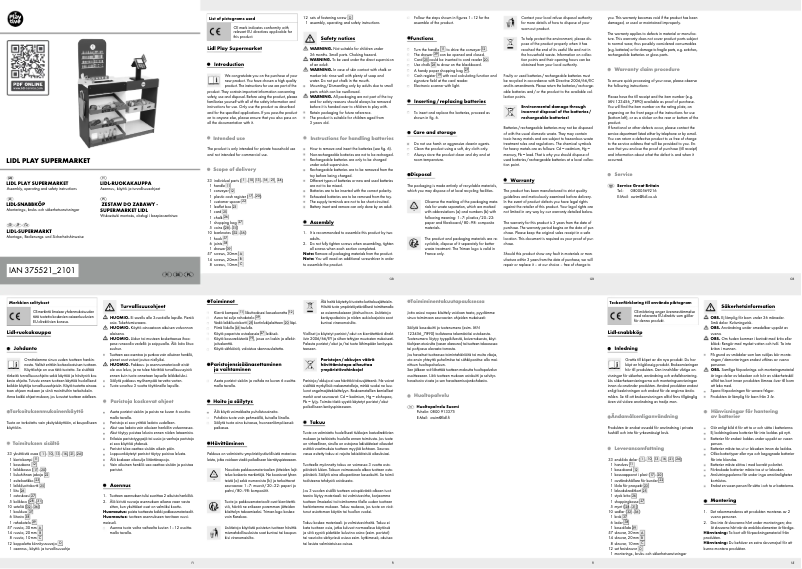 Page 1 de la notice Manuel utilisateur Playtive HG07614