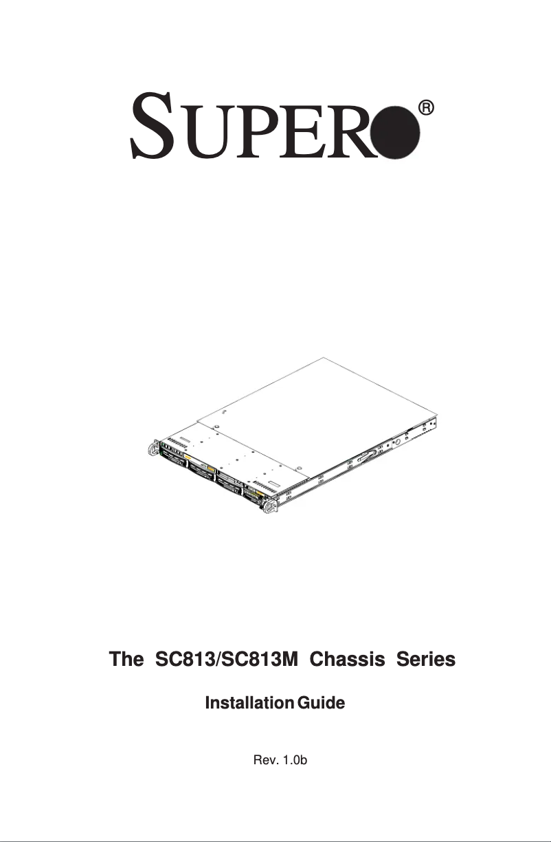Page n°1 - Manuel utilisateur Supermicro SC813T-500