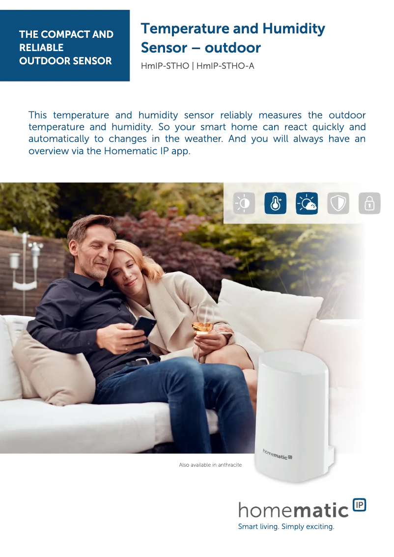 Page n°1 - Fiche technique Homematic IP HmIP-STHO