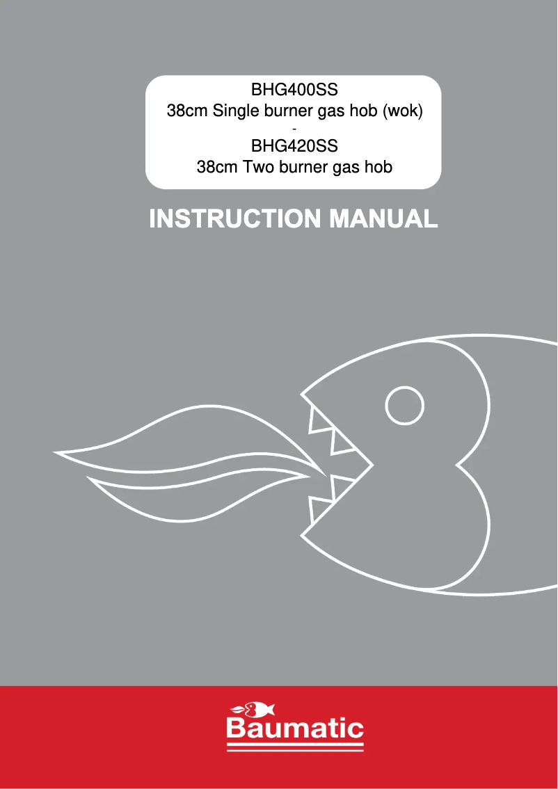 Page 1 de la notice Manuel utilisateur Baumatic BHG400SS