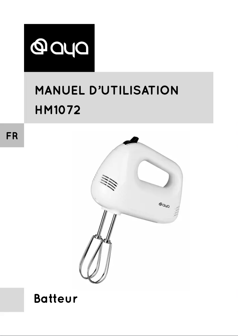 Image de la première page du manuel de l'appareil HM1072