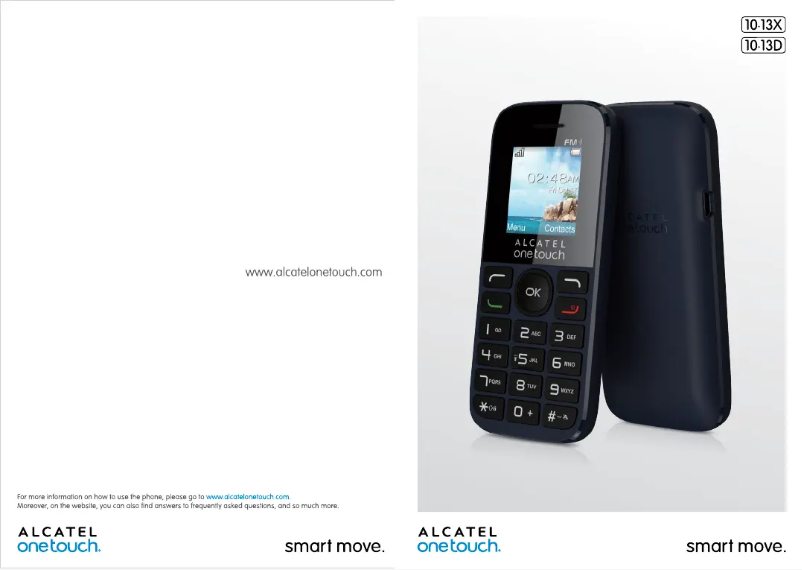 Page 1 de la notice Manuel utilisateur Alcatel One Touch 1013