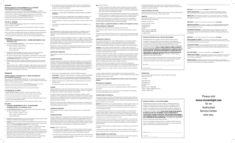 Page n°1 - Manuel utilisateur Streamlight Polystinger LED HAZ-LO