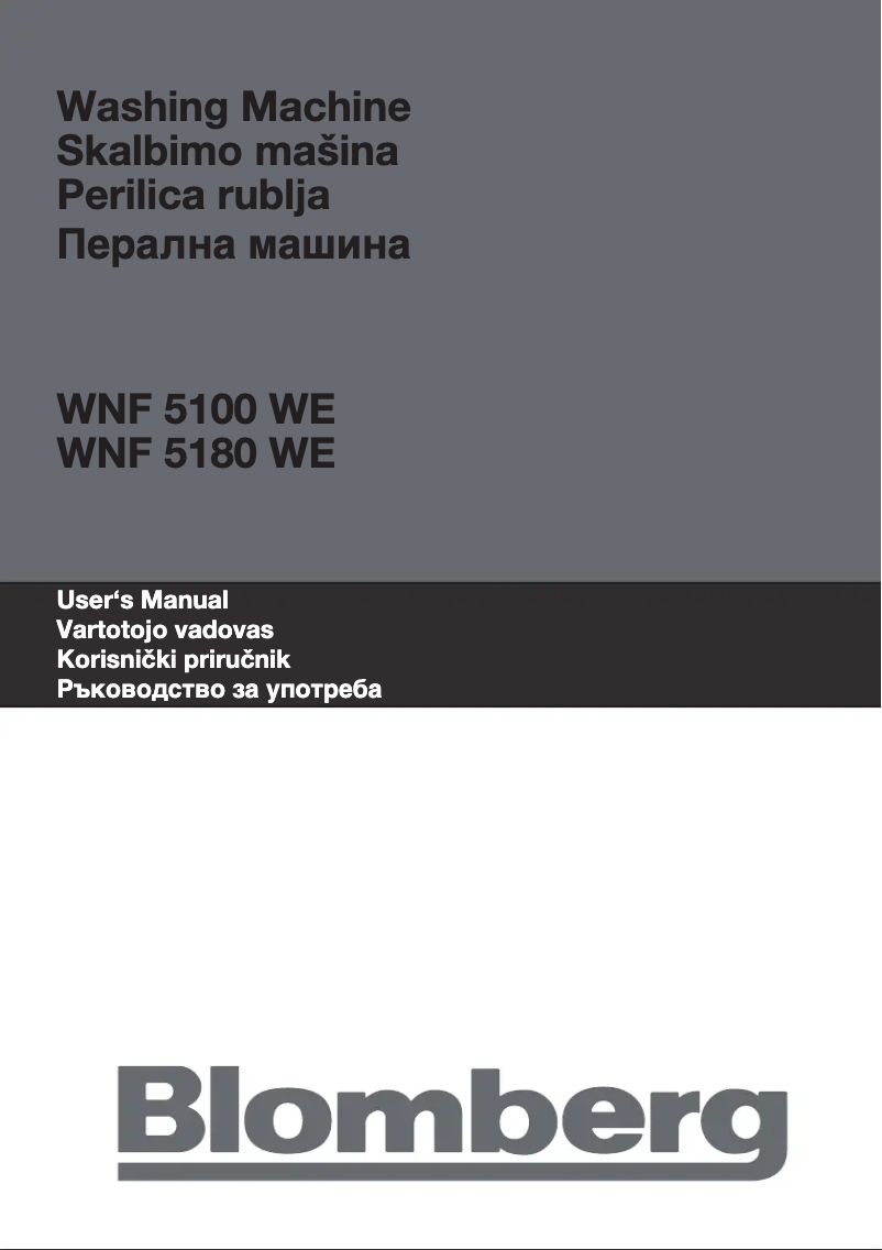 Page 1 de la notice Manuel utilisateur Blomberg WNF 5100 WE