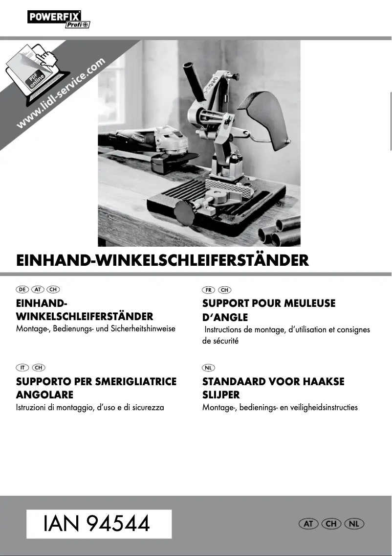 Page 1 de la notice Manuel utilisateur Powerfix IAN 94544