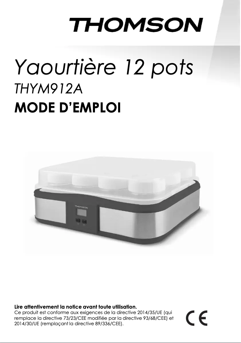 Image de la première page du manuel de l'appareil THYM912A